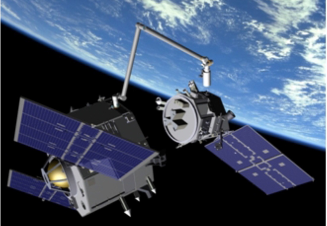 Robot arm on satellite